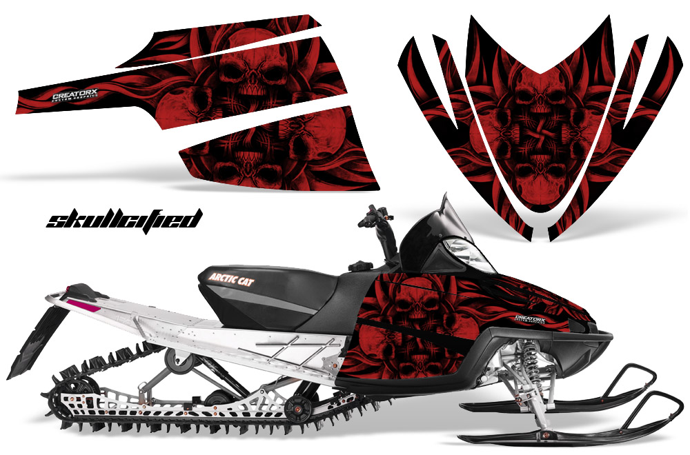 Arctic Cat M Series CrossFire Graphics Kit Skullcified Flat Red